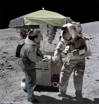 hot dog vendor on the moon